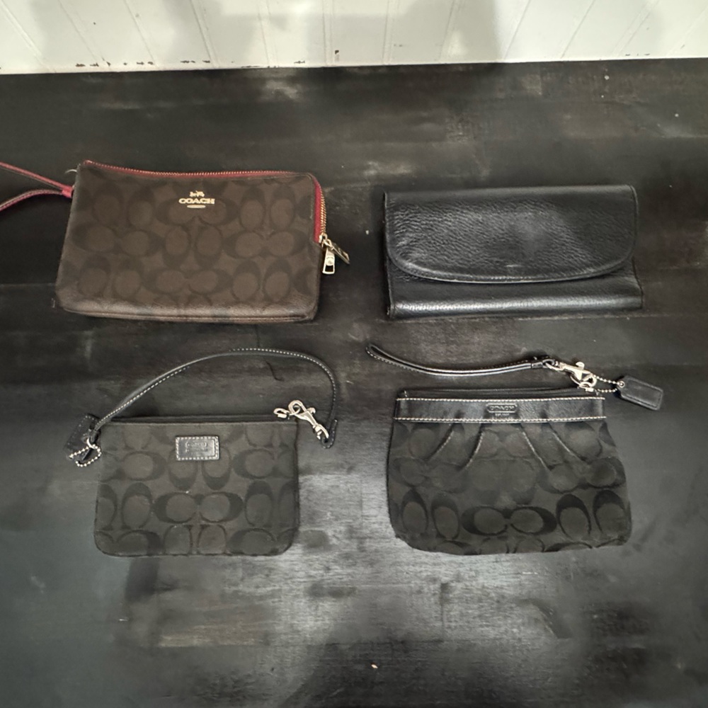 Coach Black and Brown Wristlet Collection